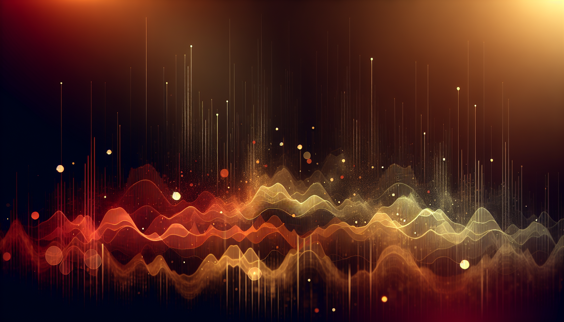 Sound waves in warm amber tones