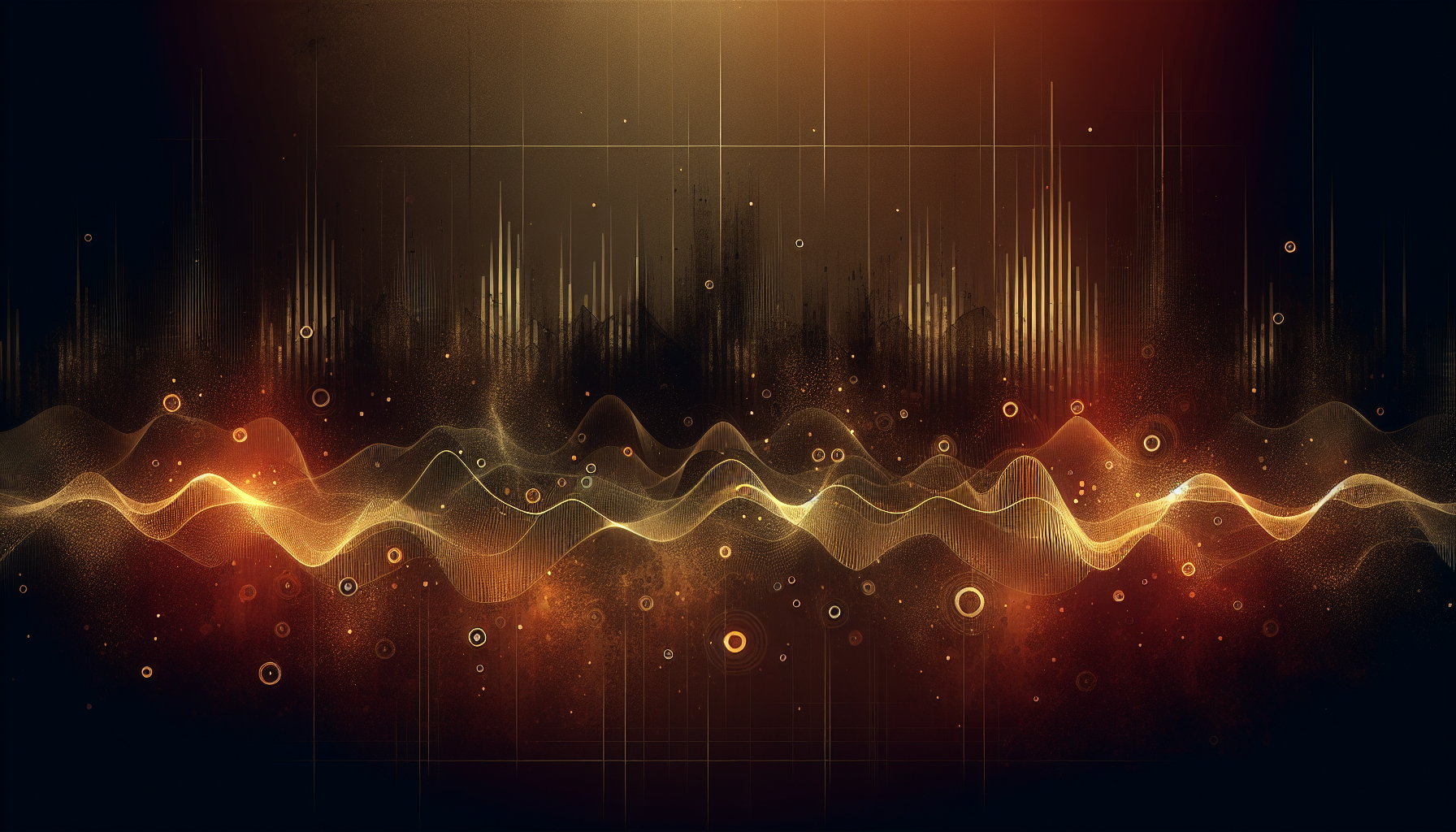 Abstract amber sound waves — this week in music