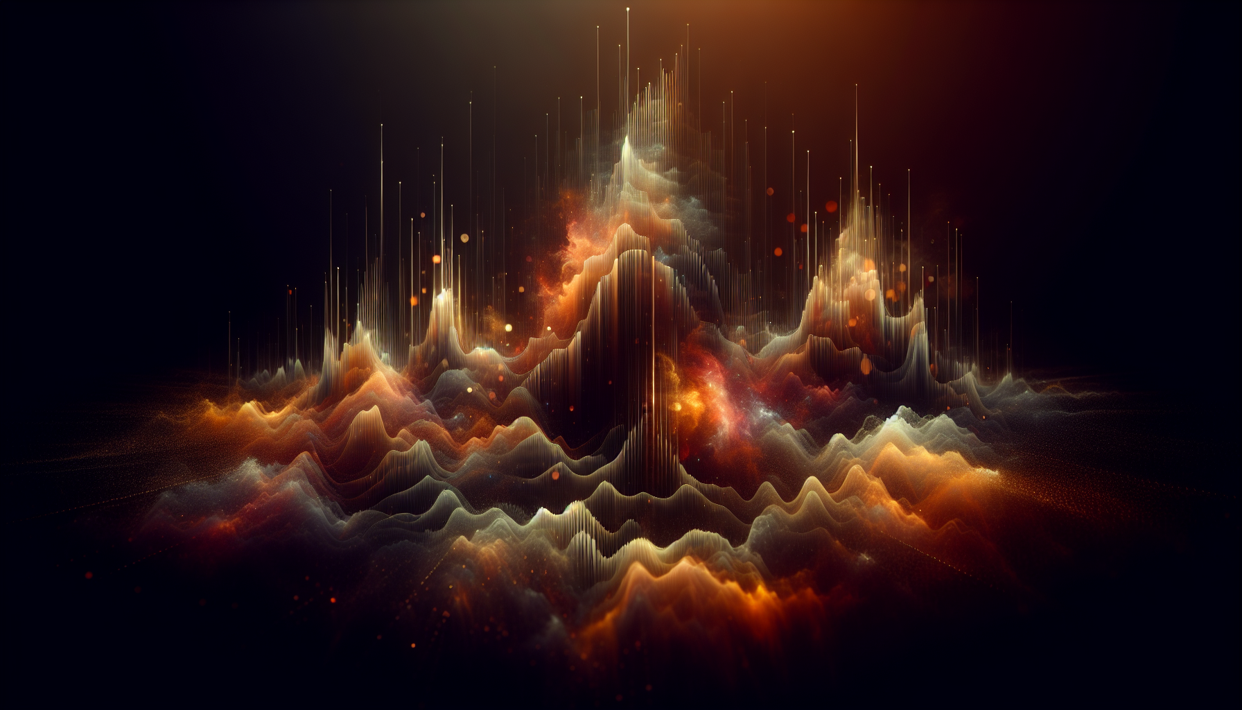 Abstract warm-toned music visualization