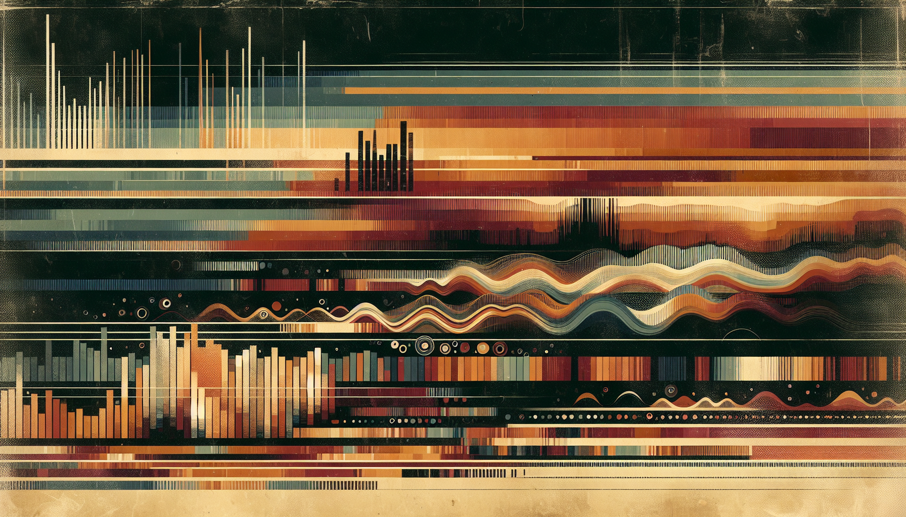 Abstract warm-toned visualization of this week's music