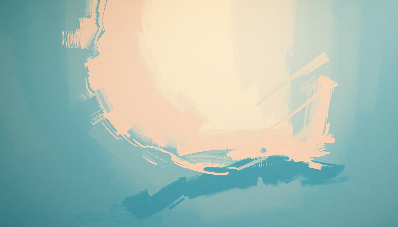 Abstract painting accompanying a letter to Wishlist