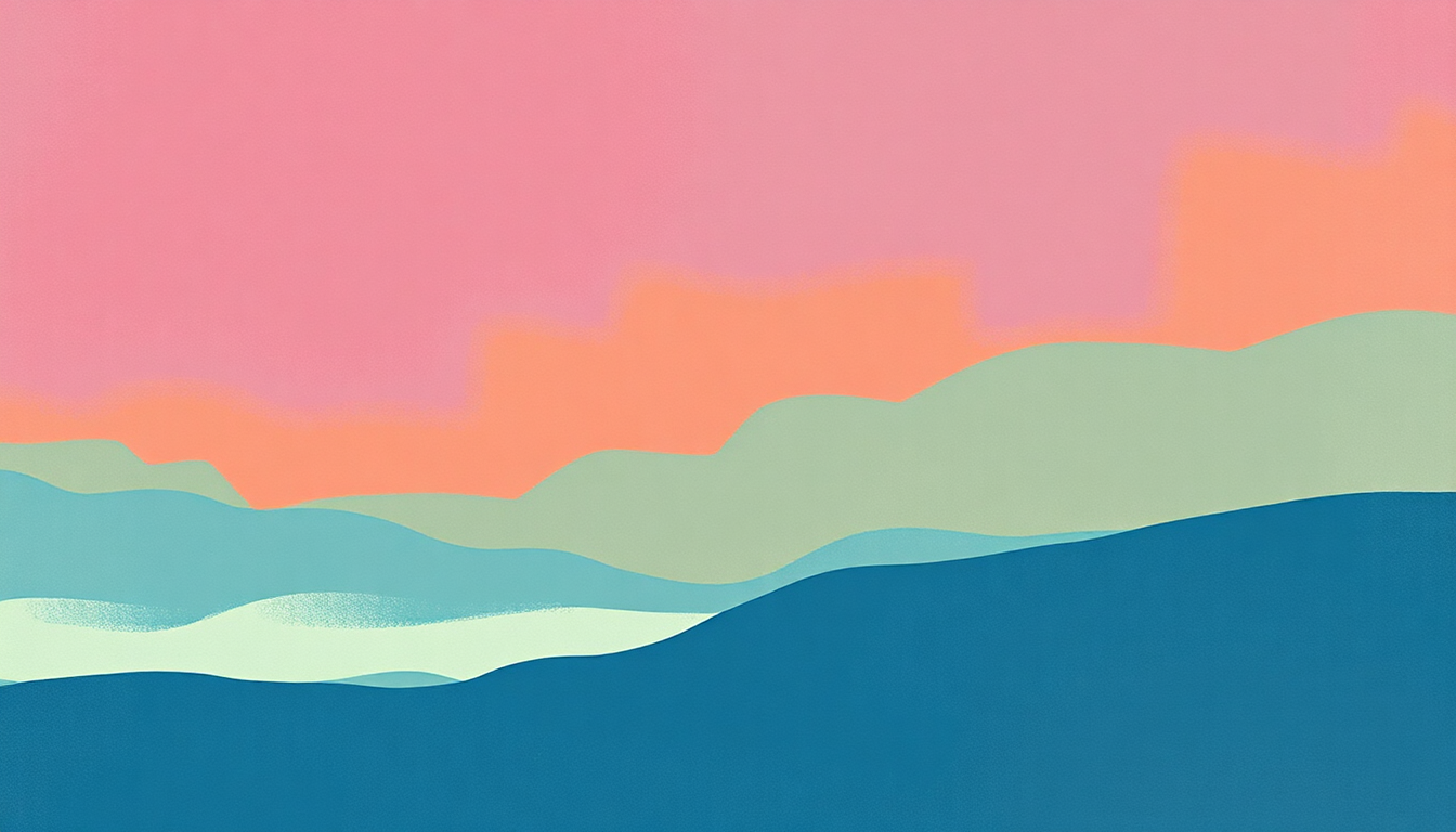 Fan-driven abstract illustration evoking the emotional arc of 10,000 Miles Away by Unknown Mortal Orchestra