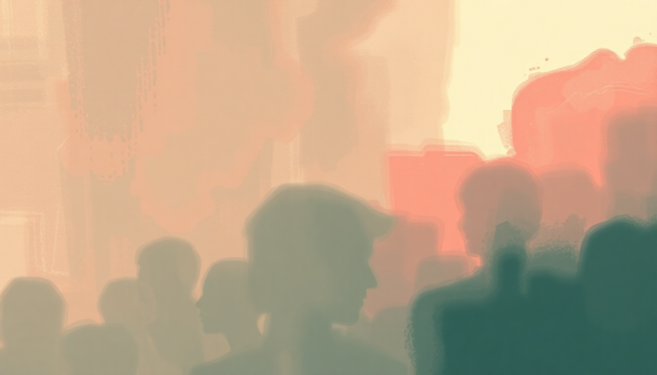 Fan-driven abstract illustration evoking the emotional arc of 1969 by The Vines