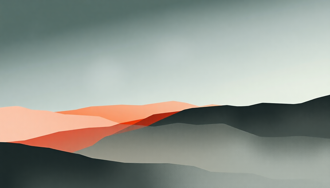 Fan-driven abstract illustration evoking the emotional arc of 5000 by Bonobo