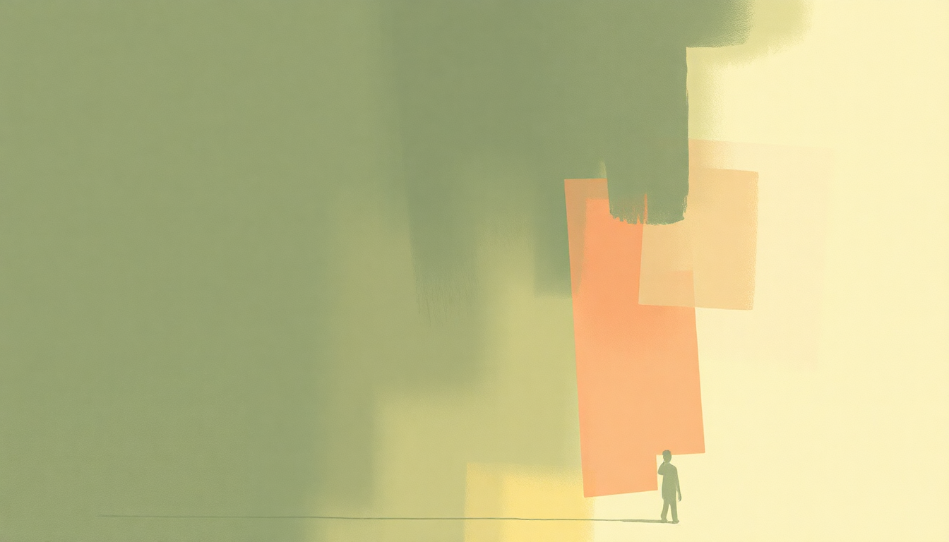 Fan-driven abstract illustration evoking the emotional arc of A Hole in the Wallet by Gang of Four