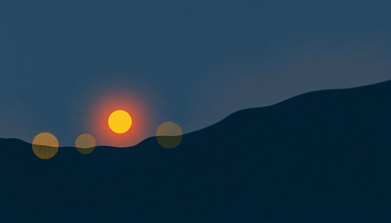 Fan-driven abstract illustration evoking the emotional arc of A Night at the Little Los Angeles by Kevin Morby