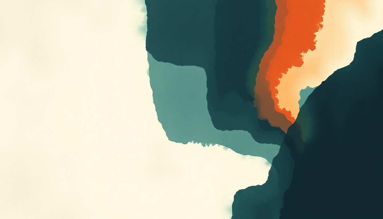 Fan-driven abstract illustration evoking the emotional arc of A Prayer for England by Nick Mulvey