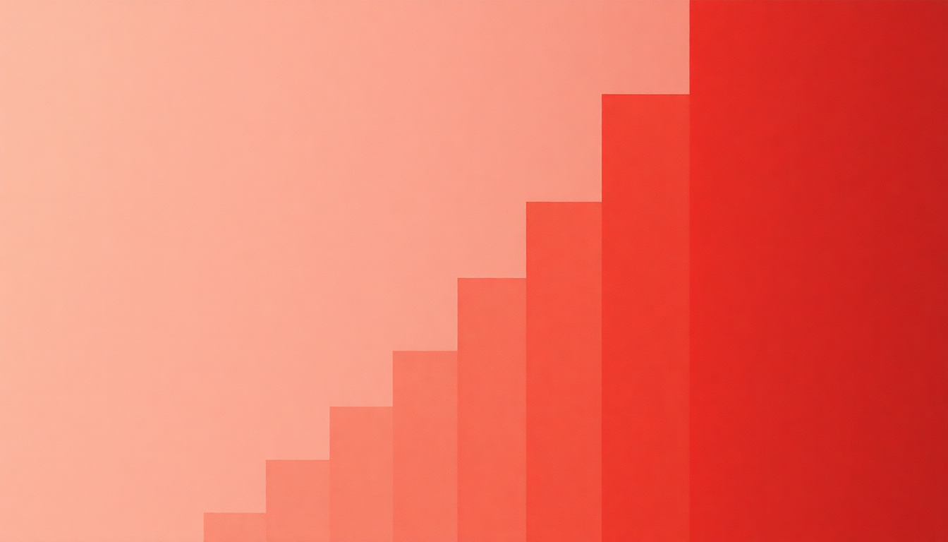 Fan-driven abstract illustration evoking the emotional arc of A Red Score in Tile by William Basinski