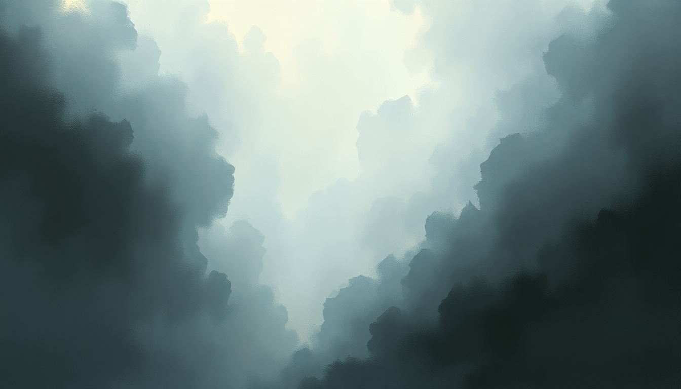 Fan-driven abstract illustration evoking the emotional arc of A Season in the Sky by Neurosis