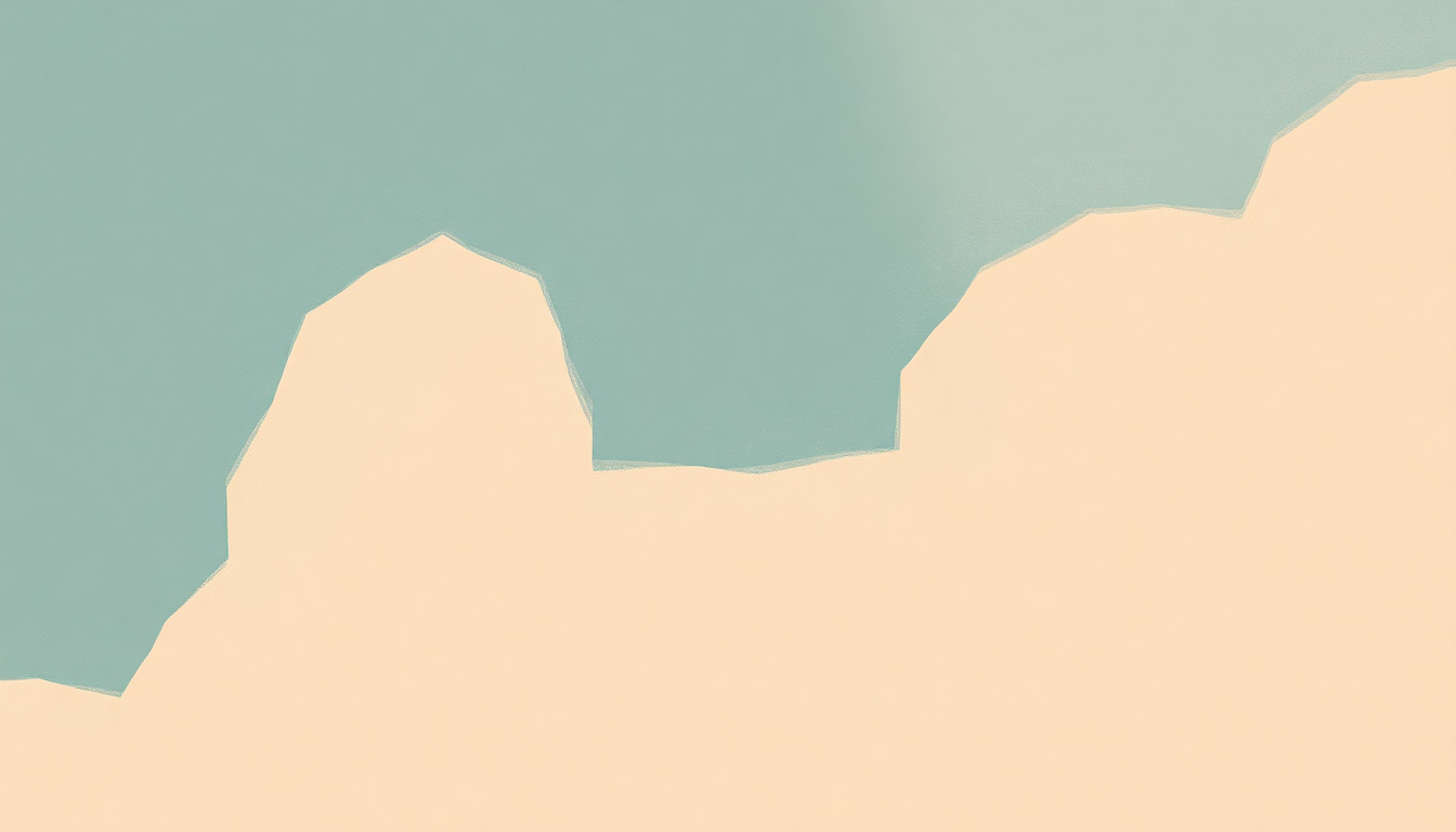 Fan-driven abstract illustration evoking the emotional arc of A Wolf Who Wears Sheepskin by Mac DeMarco