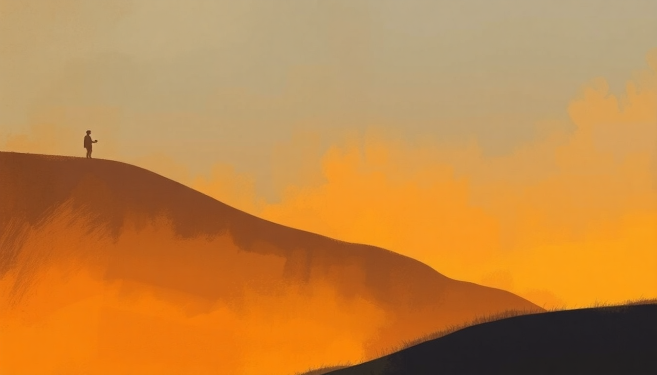 Fan-driven abstract illustration evoking the emotional arc of Ababazi by Ladysmith Black Mambazo