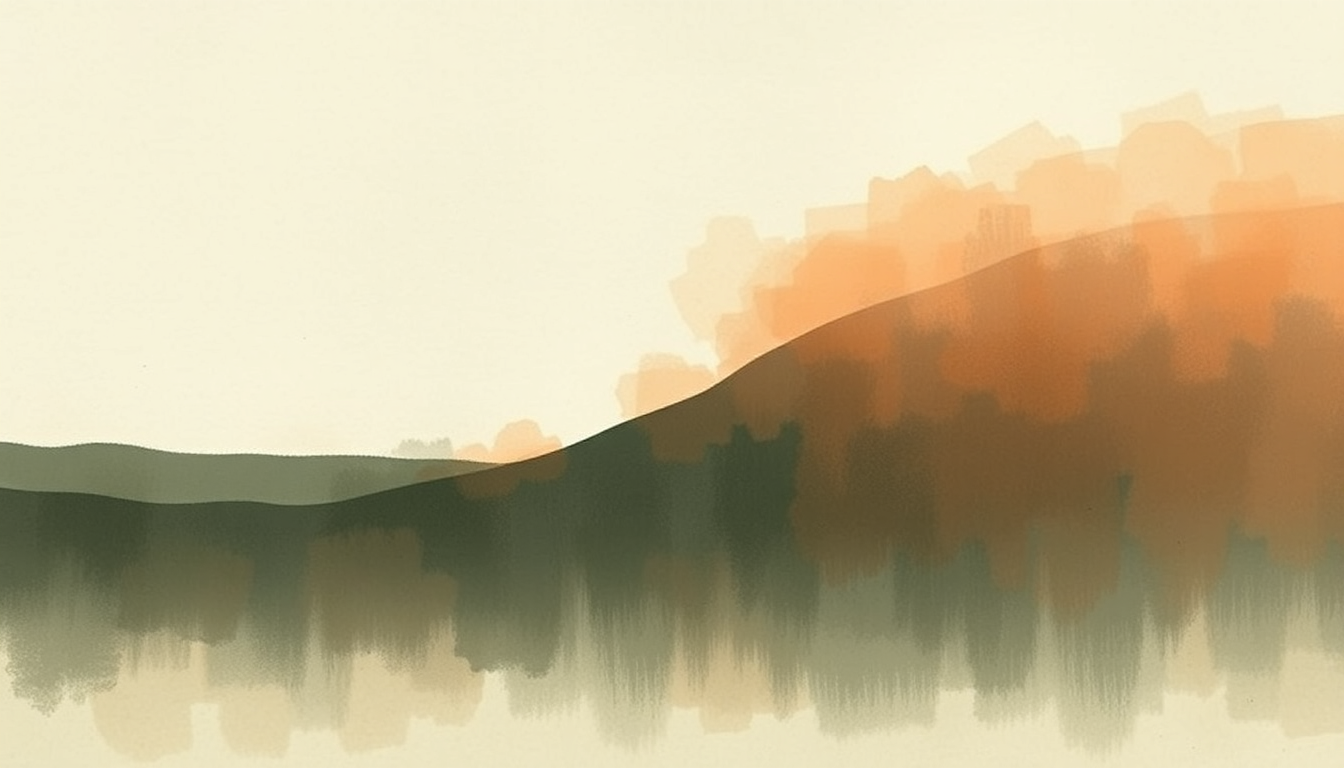 Fan-driven abstract illustration evoking the emotional arc of Aboard My Train by Kevin Morby