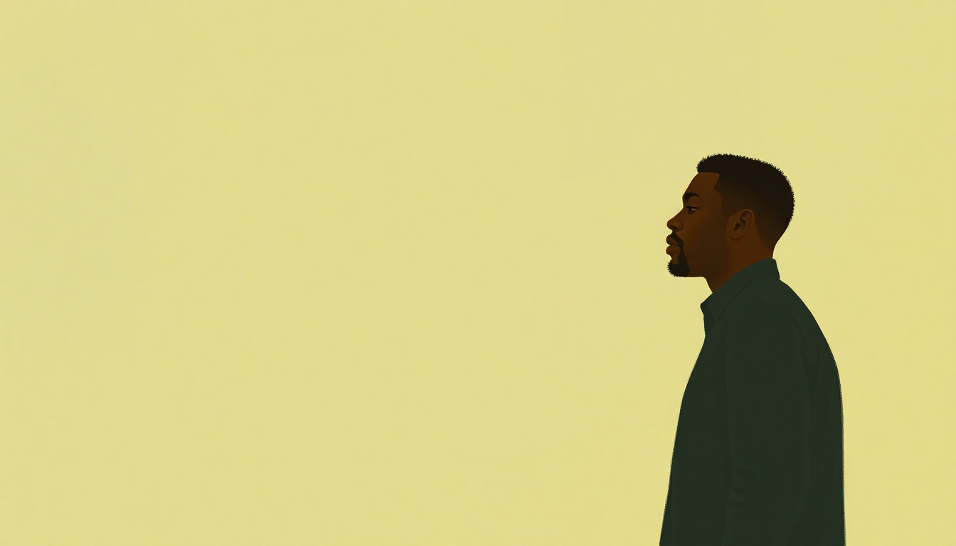 Fan-driven abstract illustration evoking the emotional arc of Abraham Martin and John by Marvin Gaye