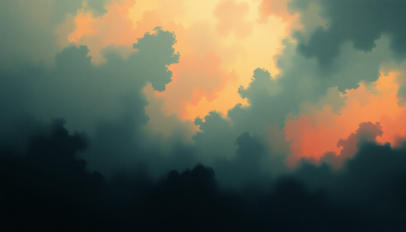 Fan-driven abstract illustration evoking the emotional arc of Again by Alice in Chains