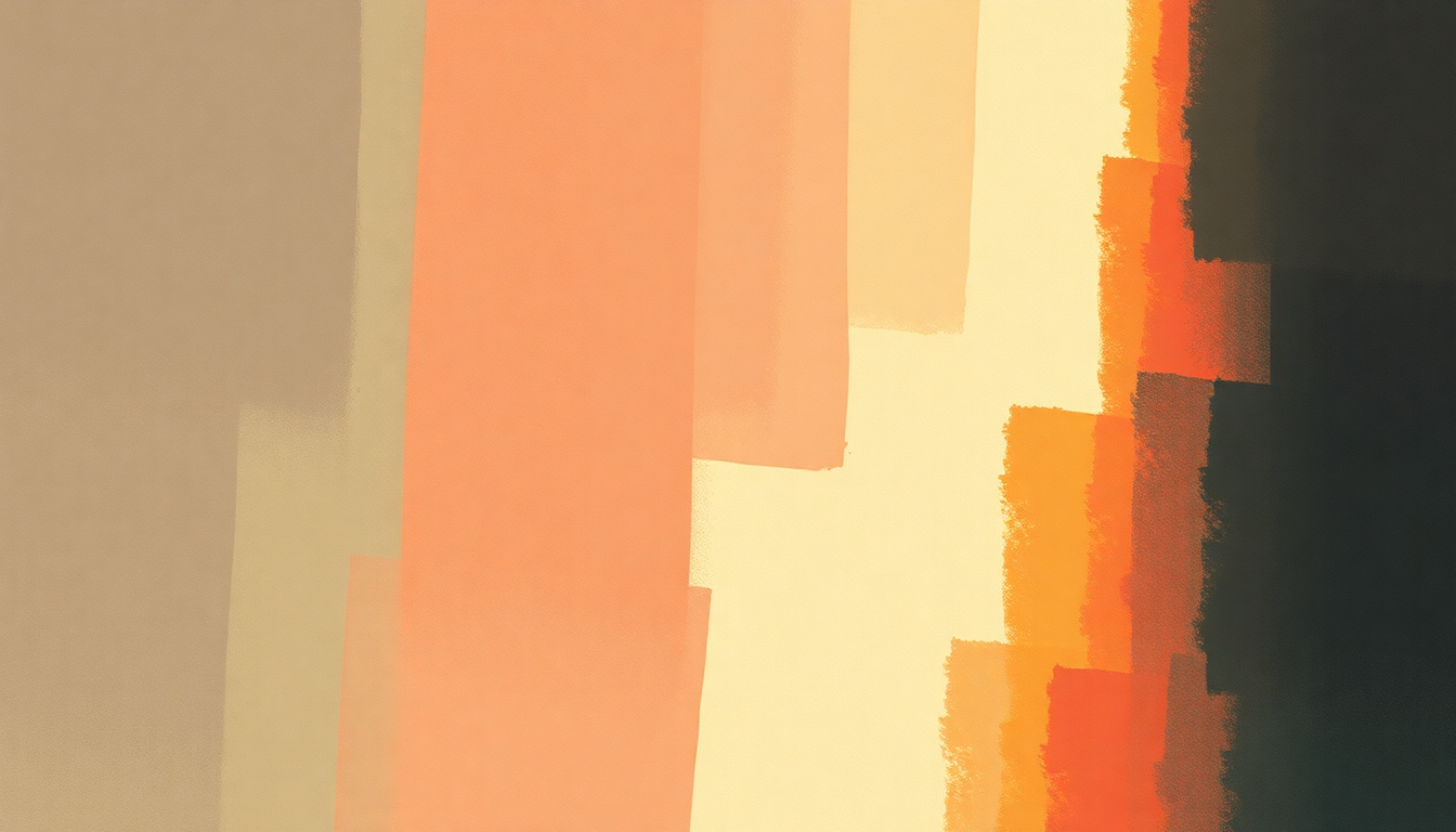 Fan-driven abstract illustration evoking the emotional arc of Ahora Quien by Marc Anthony