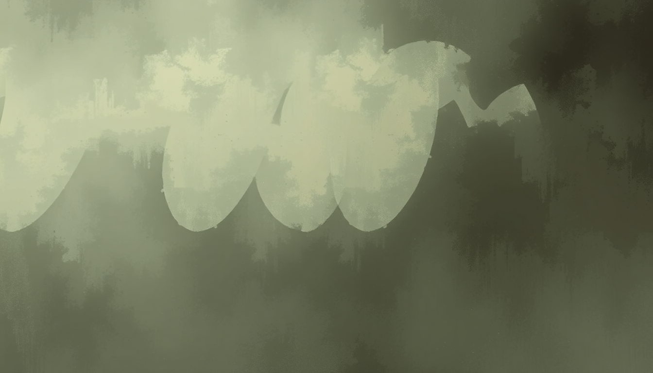 Fan-driven abstract illustration evoking the emotional arc of Aimless Arrow by Converge