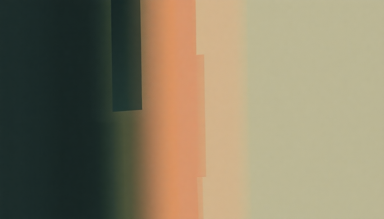 Fan-driven abstract illustration evoking the emotional arc of Alexander All Alone by Andy Shauf