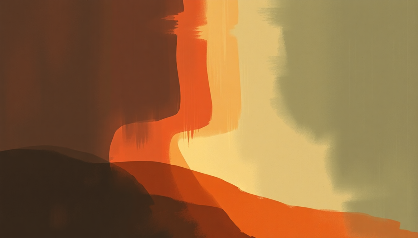 Fan-driven abstract illustration evoking the emotional arc of Alina by Alex G