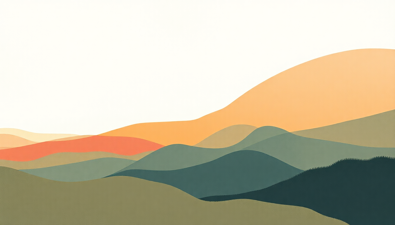 Fan-driven abstract illustration evoking the emotional arc of All in Forms by Bonobo