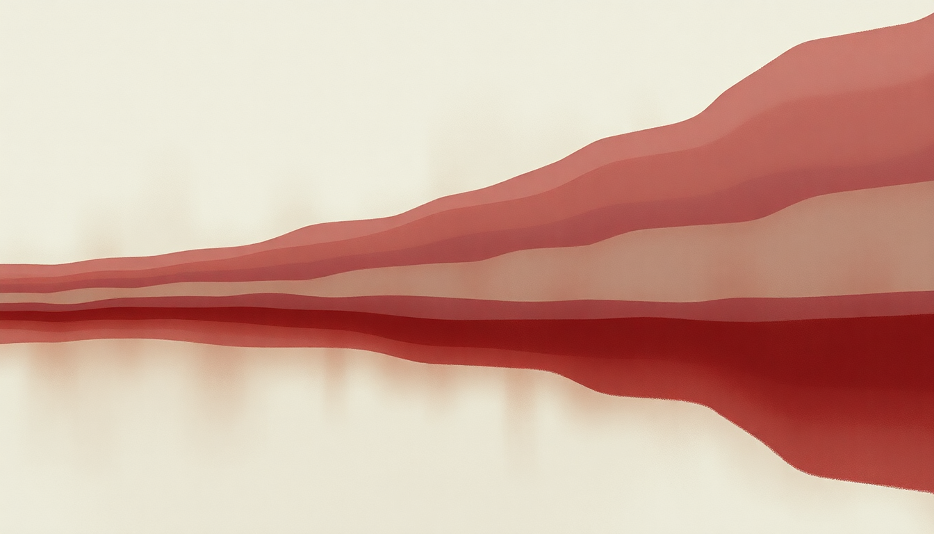 Fan-driven abstract illustration evoking the emotional arc of All the Wine by The National