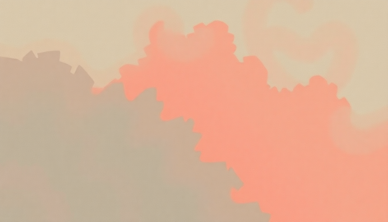 Fan-driven abstract illustration evoking the emotional arc of Almost Ready by Dinosaur Jr