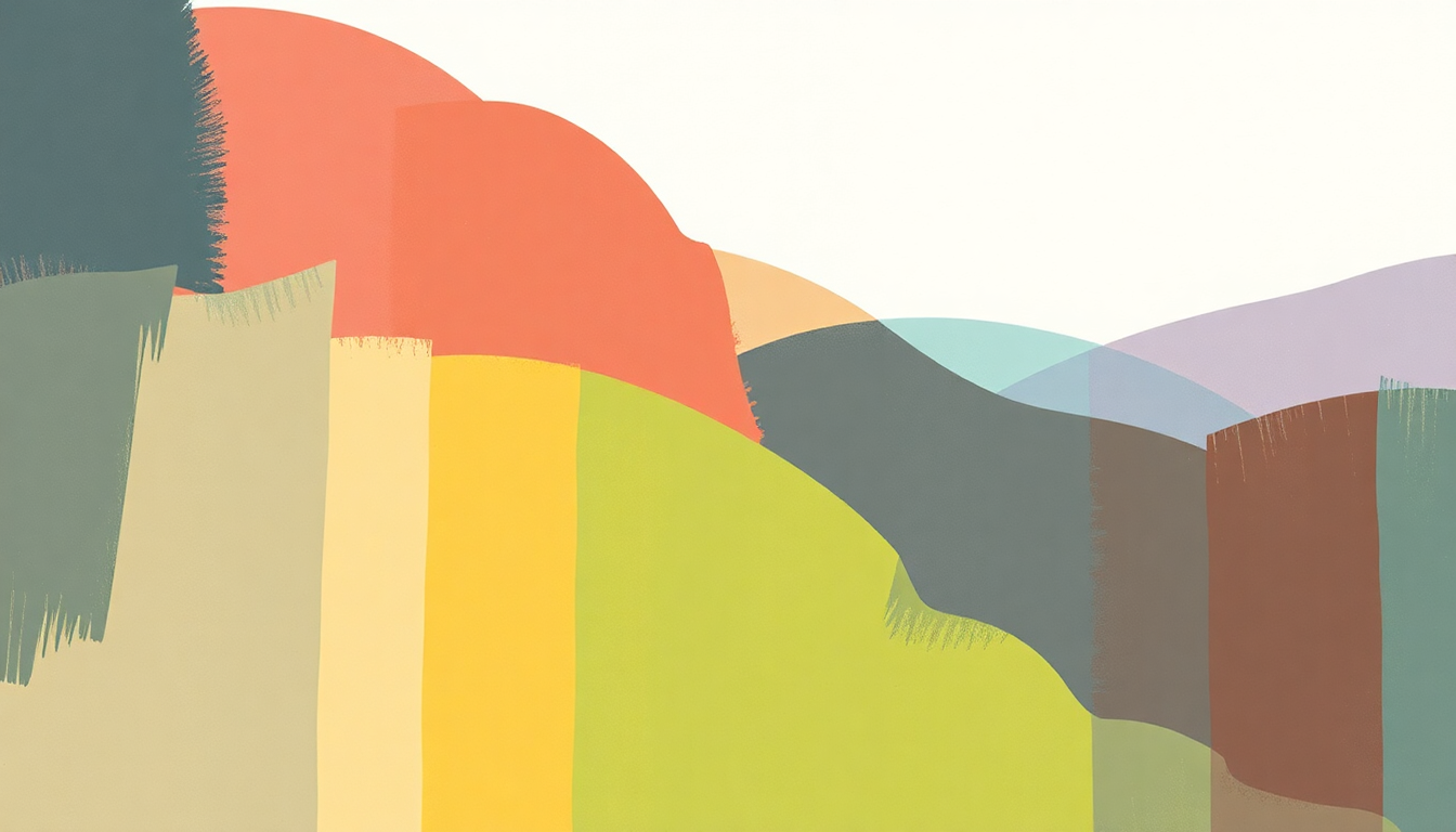 Fan-driven abstract illustration evoking the emotional arc of Alphabet Lost and Found by They Might Be Giants