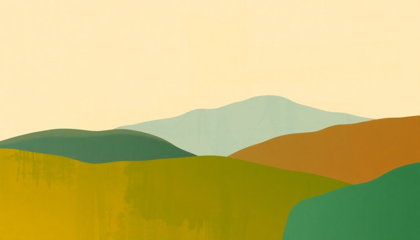 Fan-driven abstract illustration evoking the emotional arc of Amarillo by J Balvin