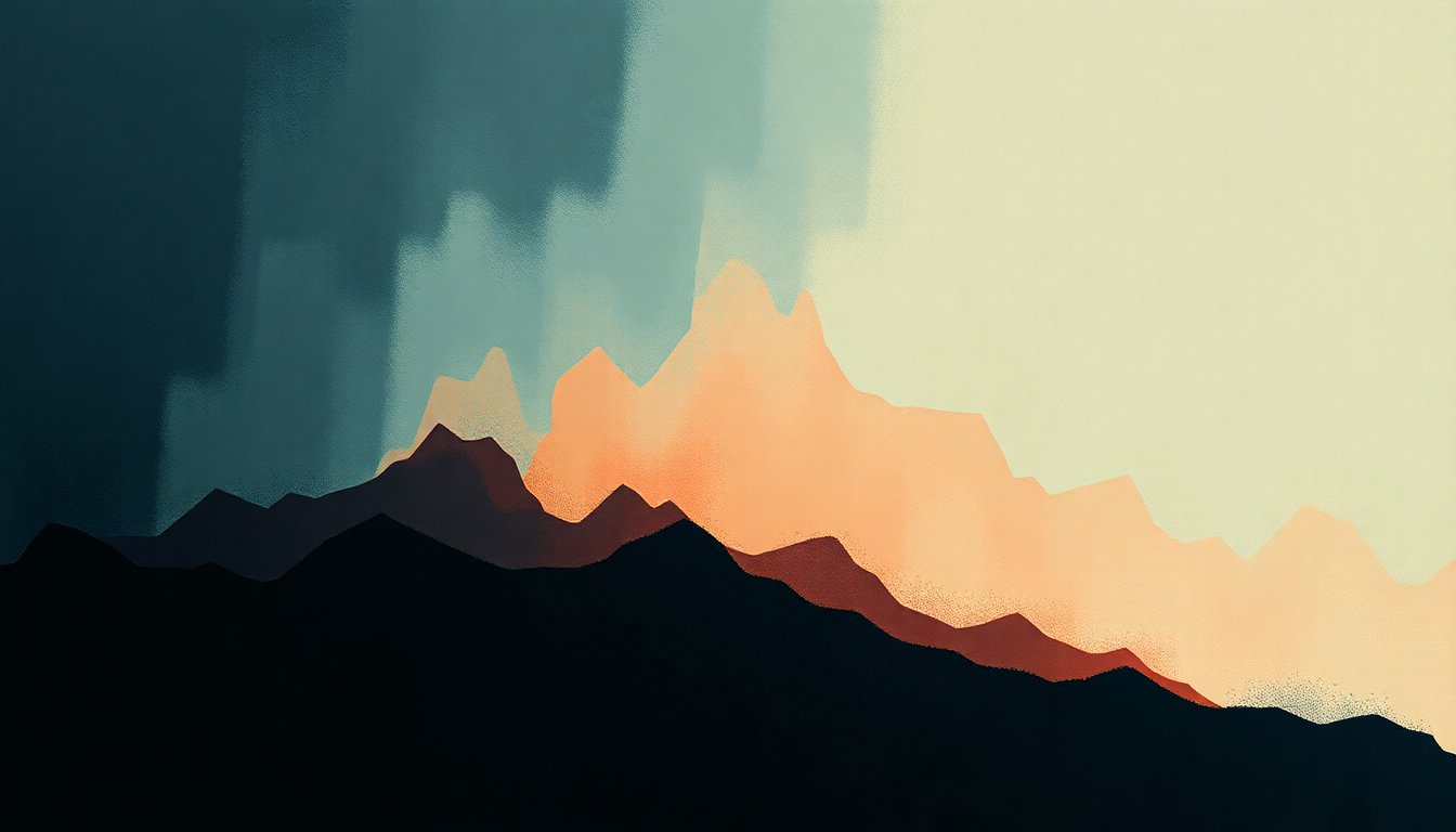 Fan-driven abstract illustration evoking the emotional arc of Amerika v6.0 by Steve Earle