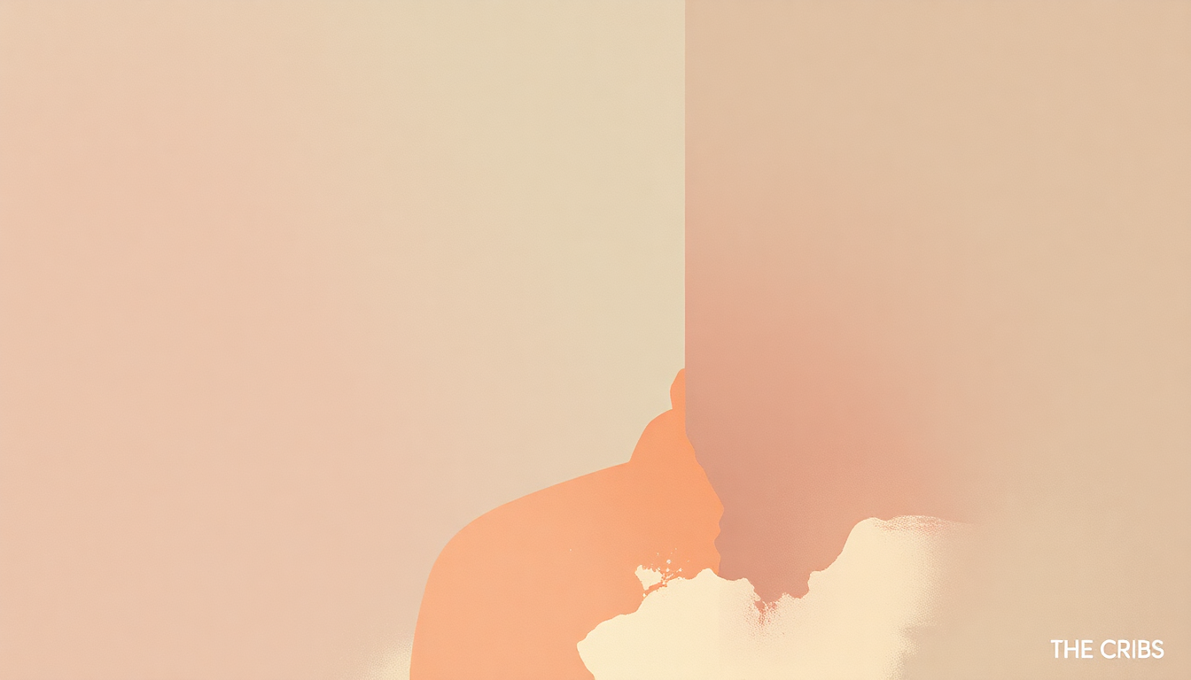 Fan-driven abstract illustration evoking the emotional arc of An Ivory Hand by The Cribs