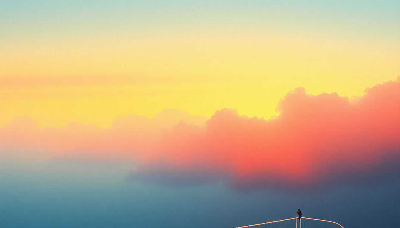 Fan-driven abstract illustration evoking the emotional arc of And You and I by Yes