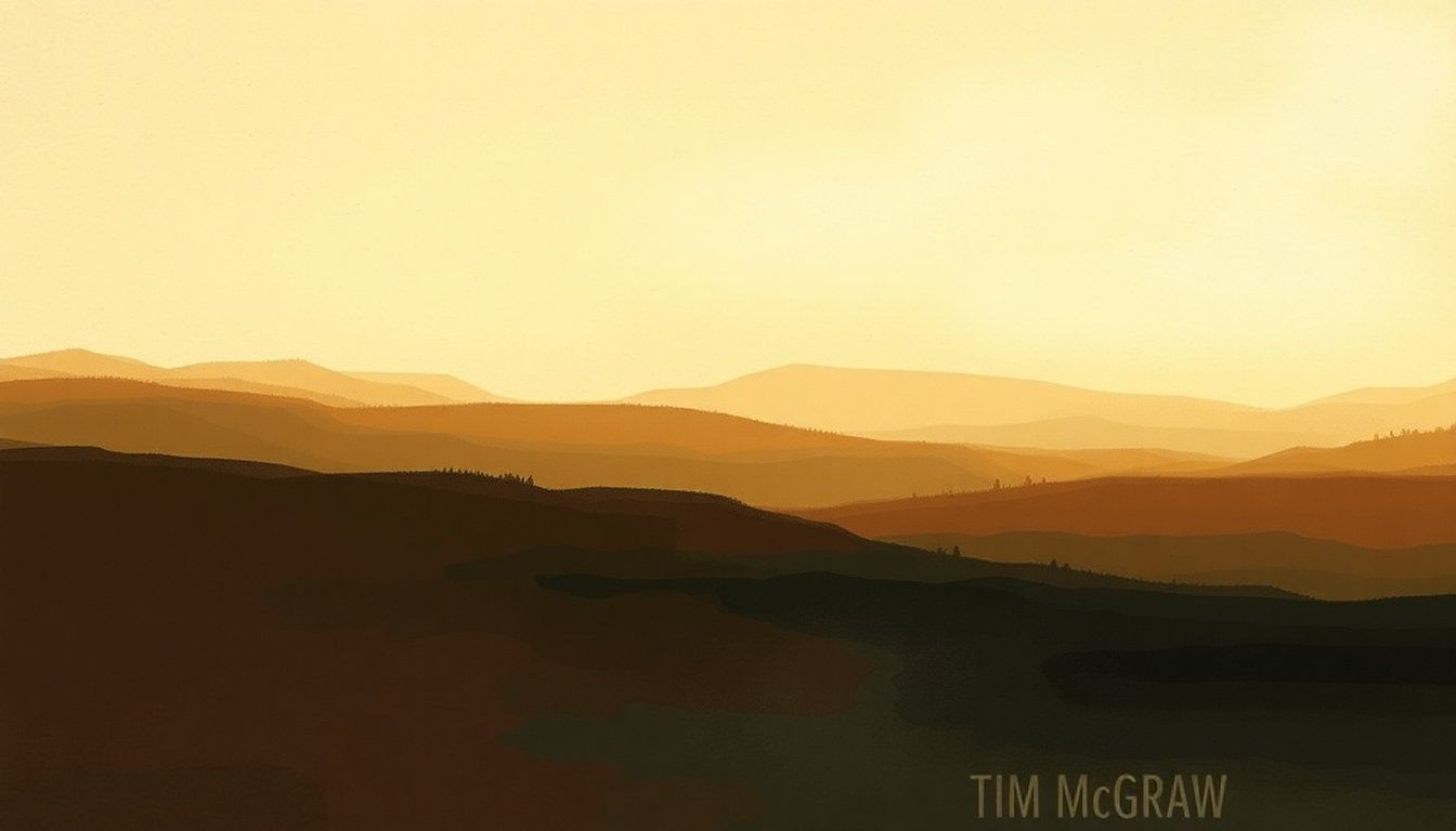 Fan-driven abstract illustration evoking the emotional arc of Angry All the Time by Tim McGraw