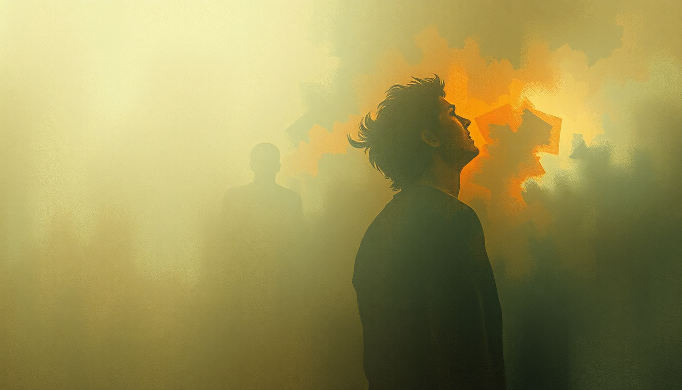 Fan-driven abstract illustration evoking the emotional arc of Animal by Pearl Jam