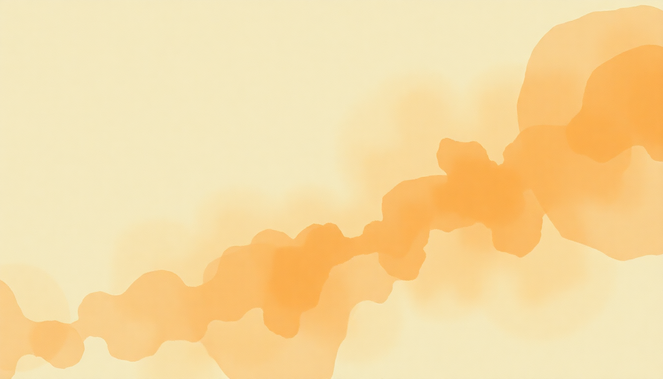 Fan-driven abstract illustration evoking the emotional arc of Anitra's Dance by Edvard Grieg