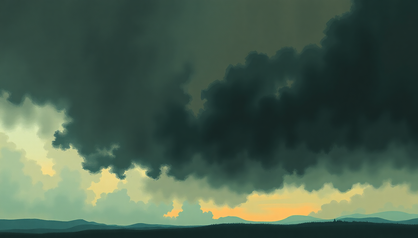 Fan-driven abstract illustration evoking the emotional arc of Anti-Curse by boygenius