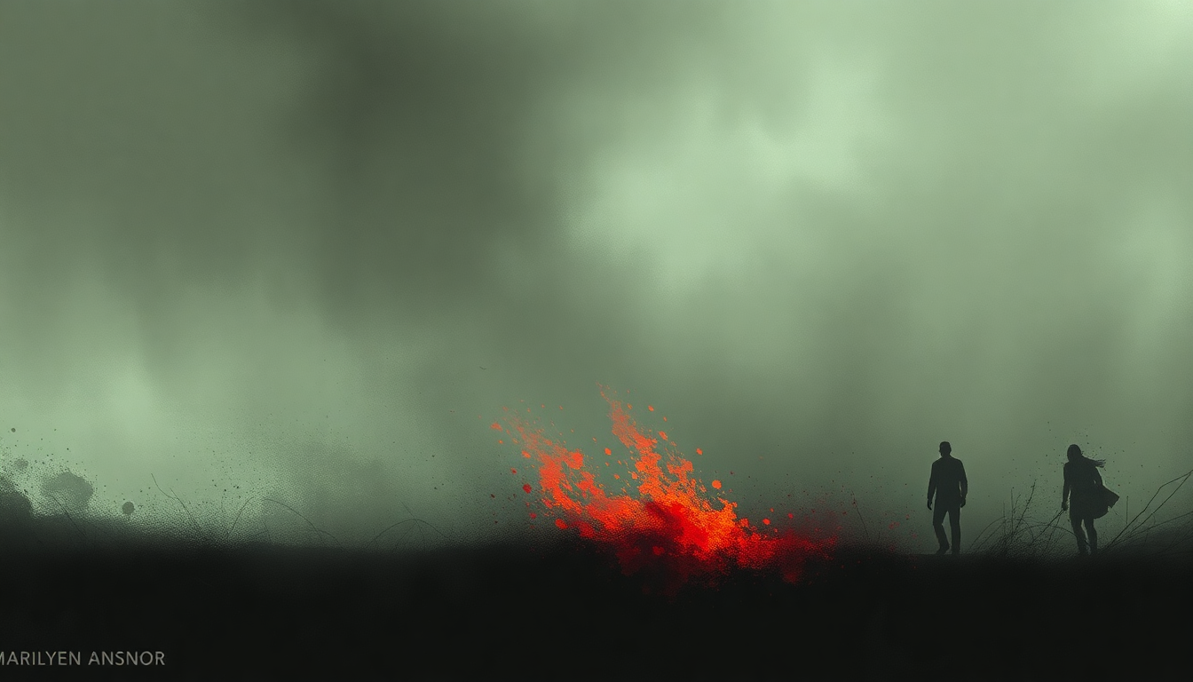 Fan-driven abstract illustration evoking the emotional arc of Antichrist Superstar by Marilyn Manson