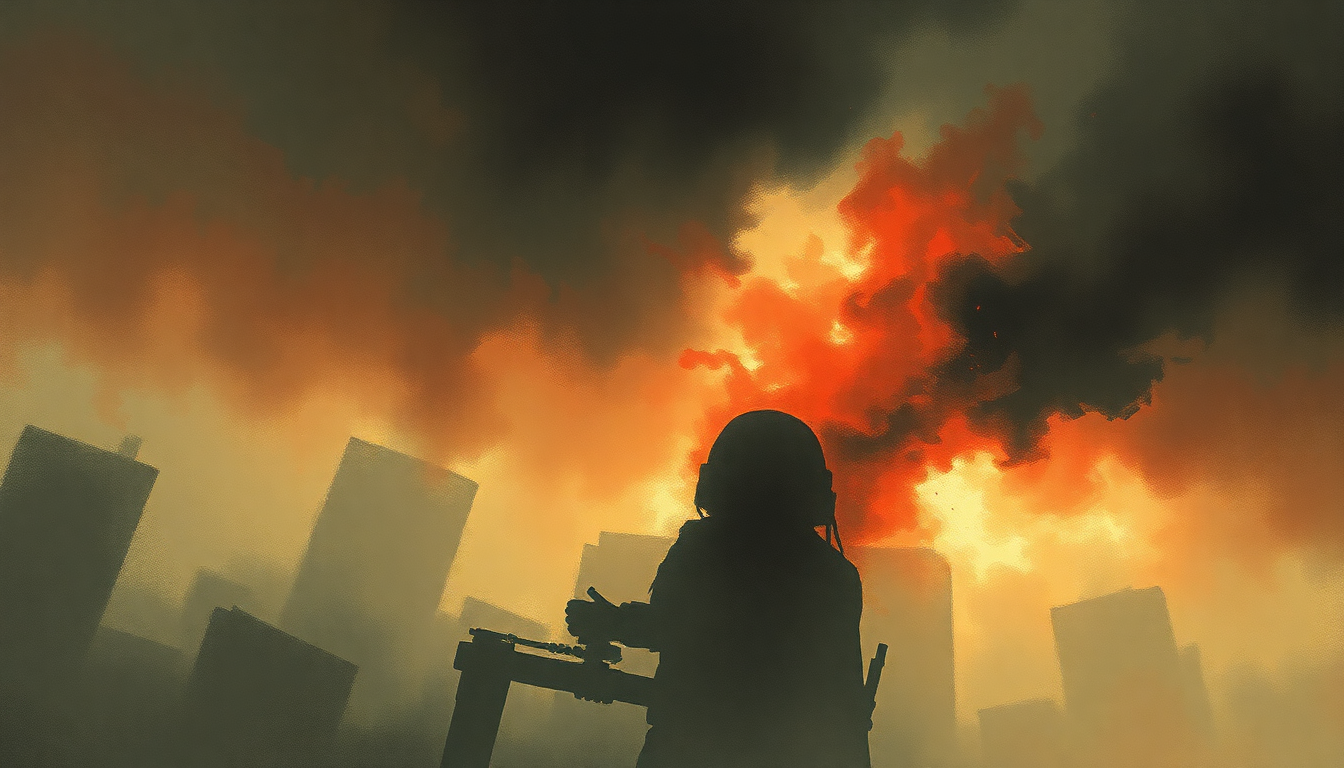 Fan-driven abstract illustration evoking the emotional arc of Architecture of Aggression by Megadeth