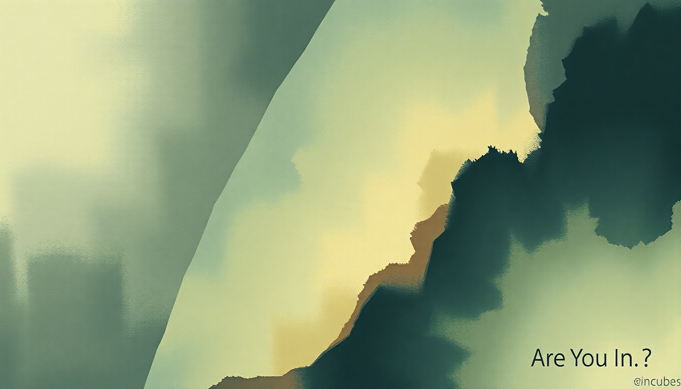 Fan-driven abstract illustration evoking the emotional arc of Are You In by Incubus