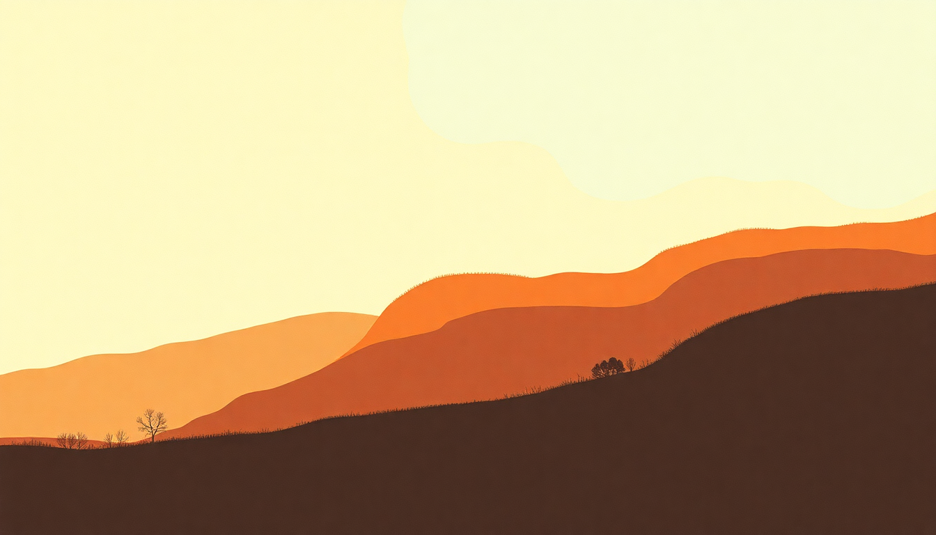 Fan-driven abstract illustration evoking the emotional arc of Are You Ready for the Country by Neil Young