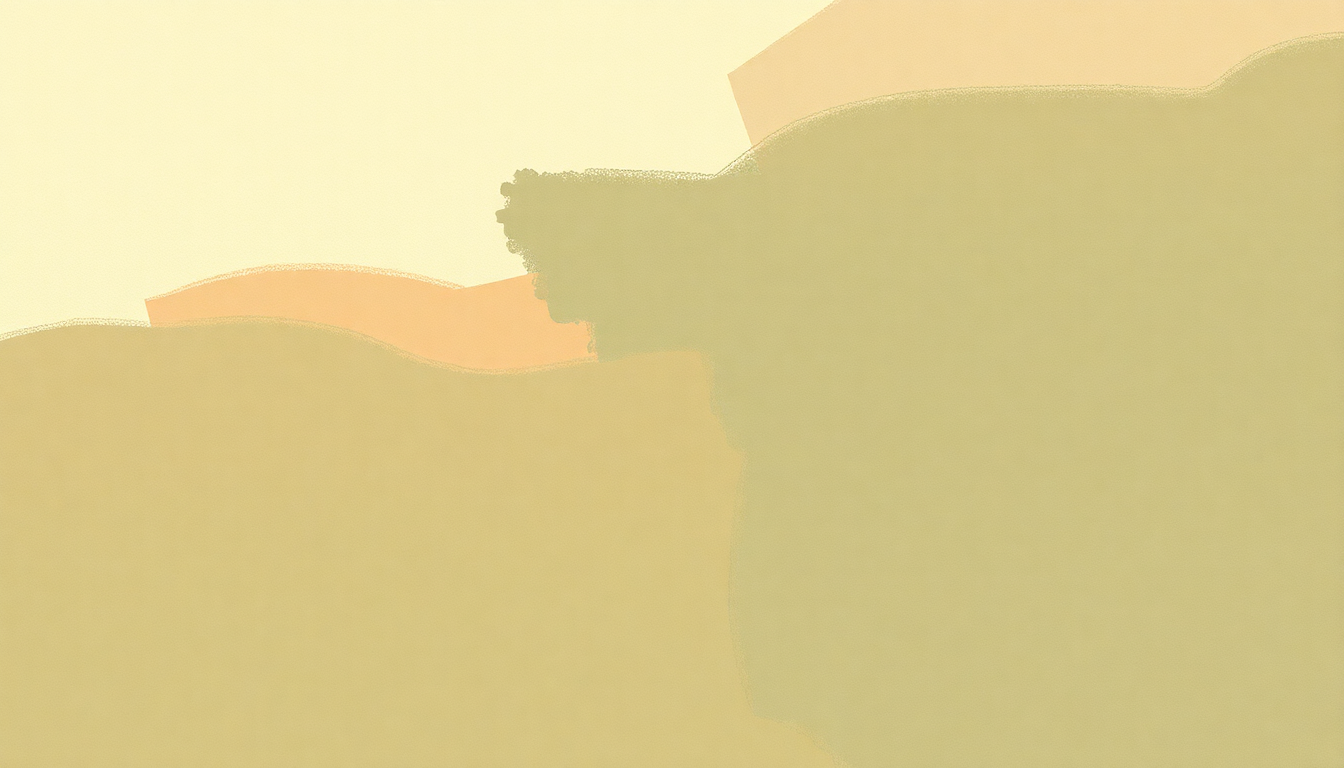 Fan-driven abstract illustration evoking the emotional arc of Art Is Hard by Cursive