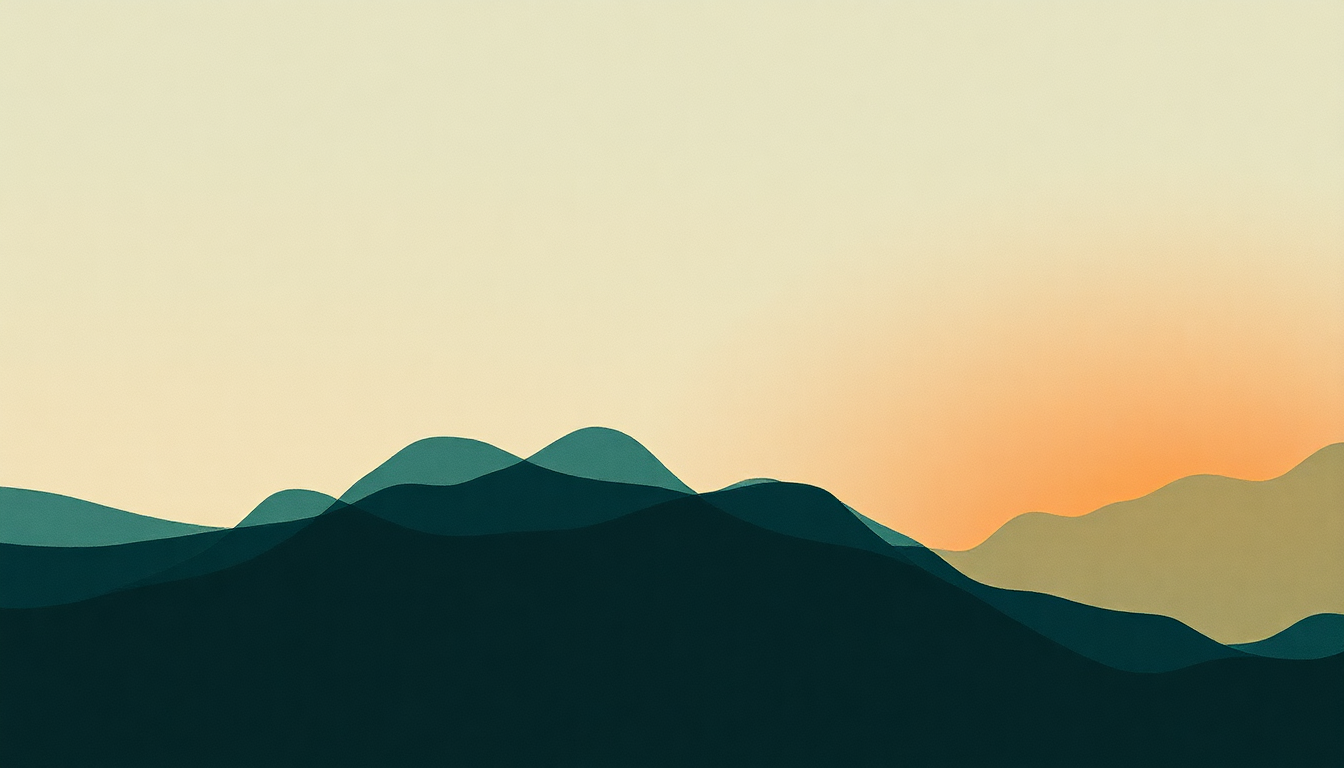 Fan-driven abstract illustration evoking the emotional arc of As Serious as Your Life by Four Tet