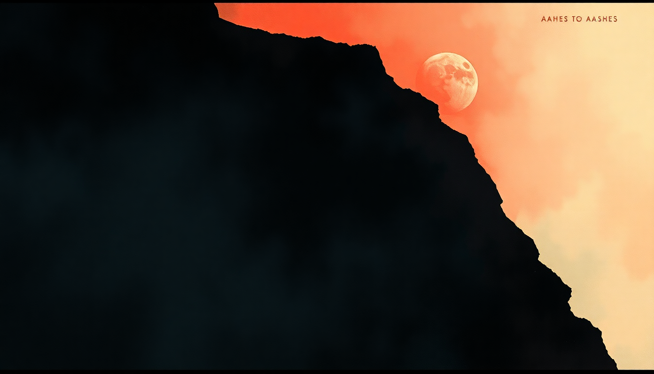 Fan-driven abstract illustration evoking the emotional arc of Ashes to Ashes by Faith No More