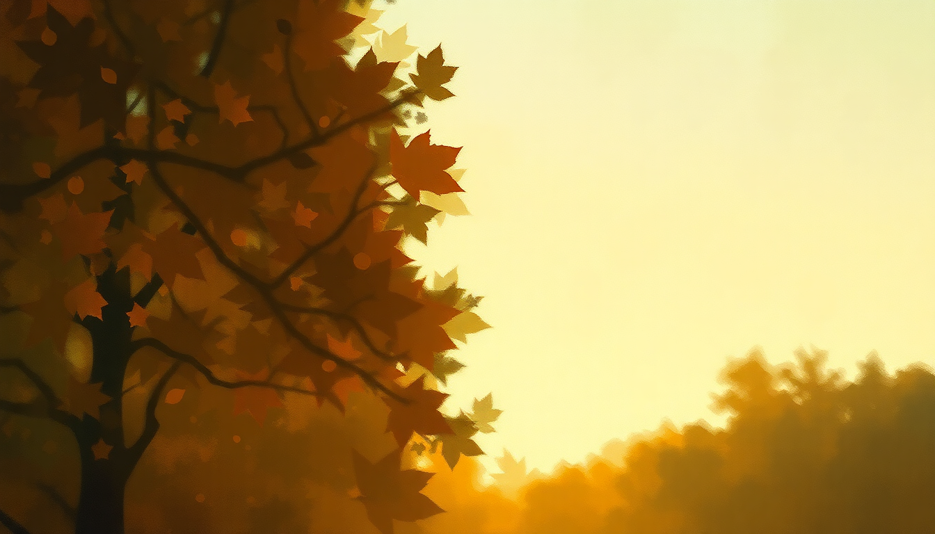 Fan-driven abstract illustration evoking the emotional arc of Autumn Leaves by Ahmad Jamal