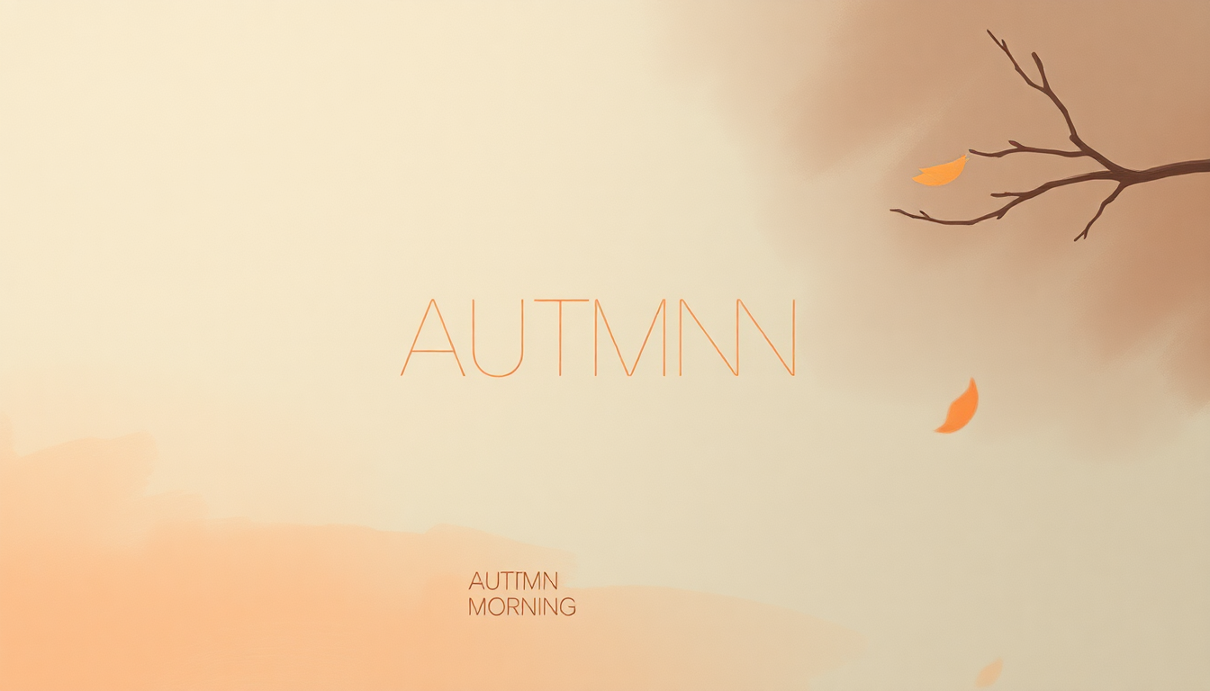 Fan-driven abstract illustration evoking the emotional arc of Autumn Morning by IU