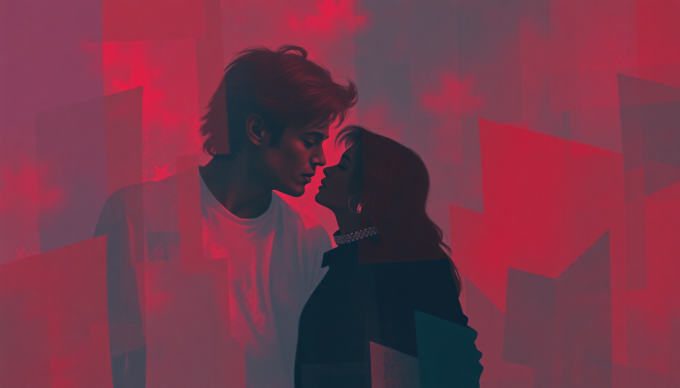 Fan-driven abstract illustration evoking the emotional arc of Baby Be Mine by Michael Jackson