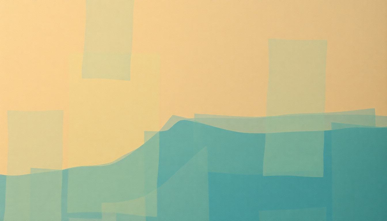 Fan-driven abstract illustration evoking the emotional arc of Baby Blue by 13th Floor Elevators