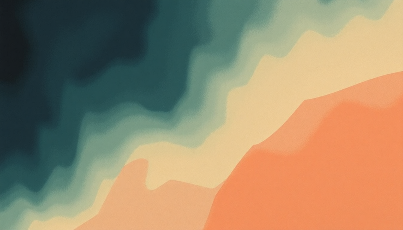 Fan-driven abstract illustration evoking the emotional arc of Baby Please Dont Go by Lightnin Hopkins