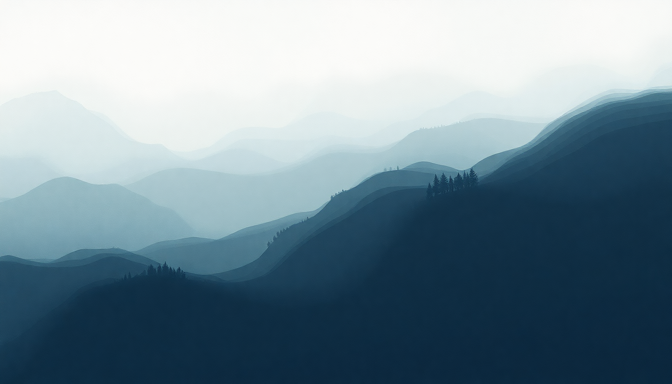 Fan-driven abstract illustration evoking the emotional arc of Babys by Bon Iver