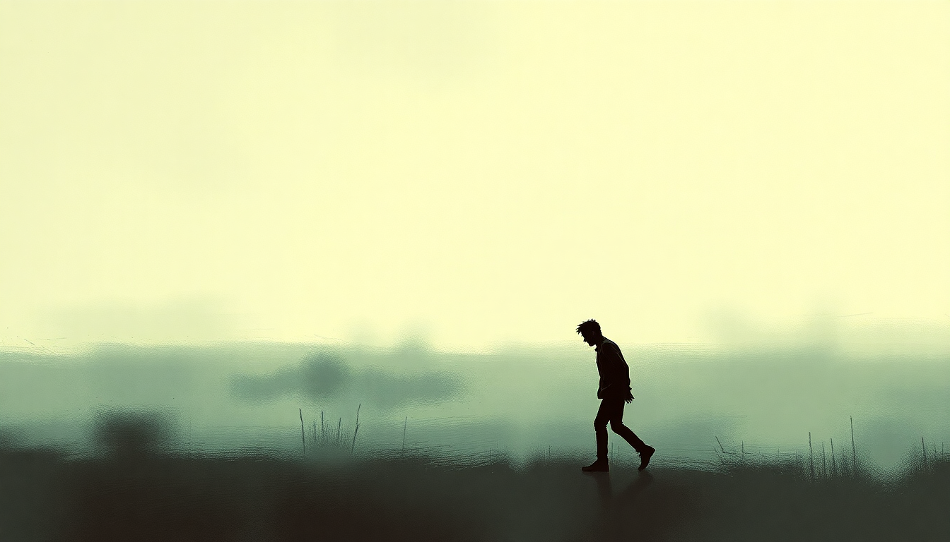 Fan-driven abstract illustration evoking the emotional arc of Ball and Biscuit by The White Stripes