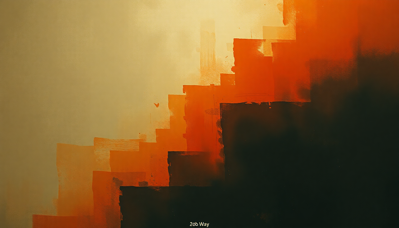 Fan-driven abstract illustration evoking the emotional arc of Ballad of a Thin Man by Bob Dylan