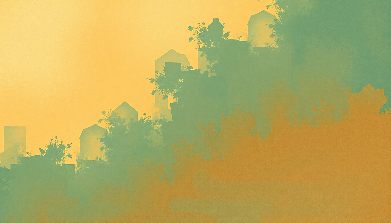 Fan-driven abstract illustration evoking the emotional arc of Ballerina by Van Morrison